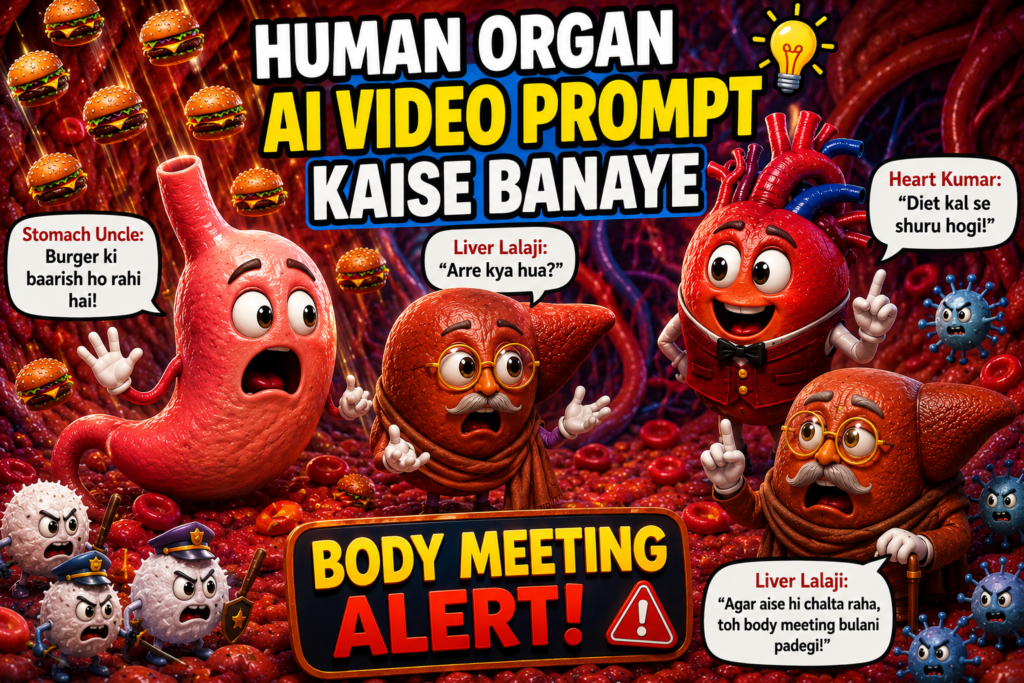 Human Organ AI Video Prompt