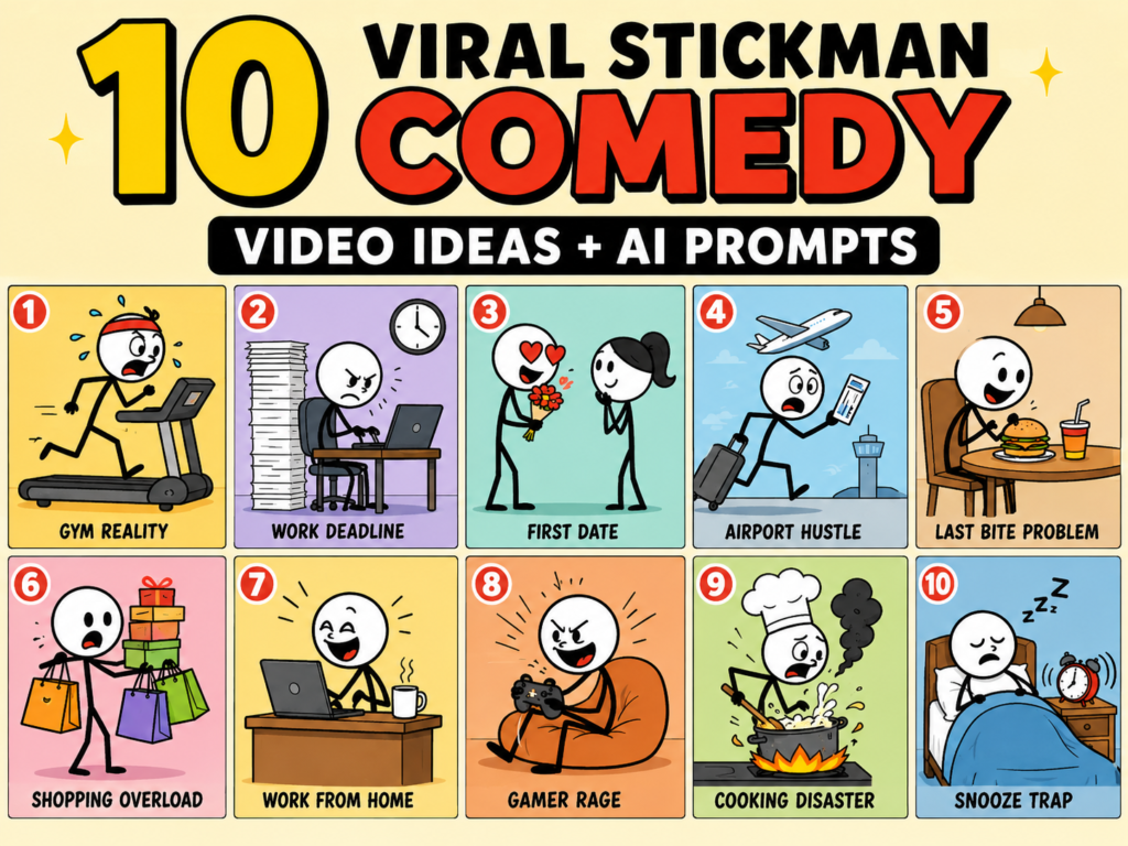 How To VIRAL STICKMAN COMEDY VIDEO PROMPT