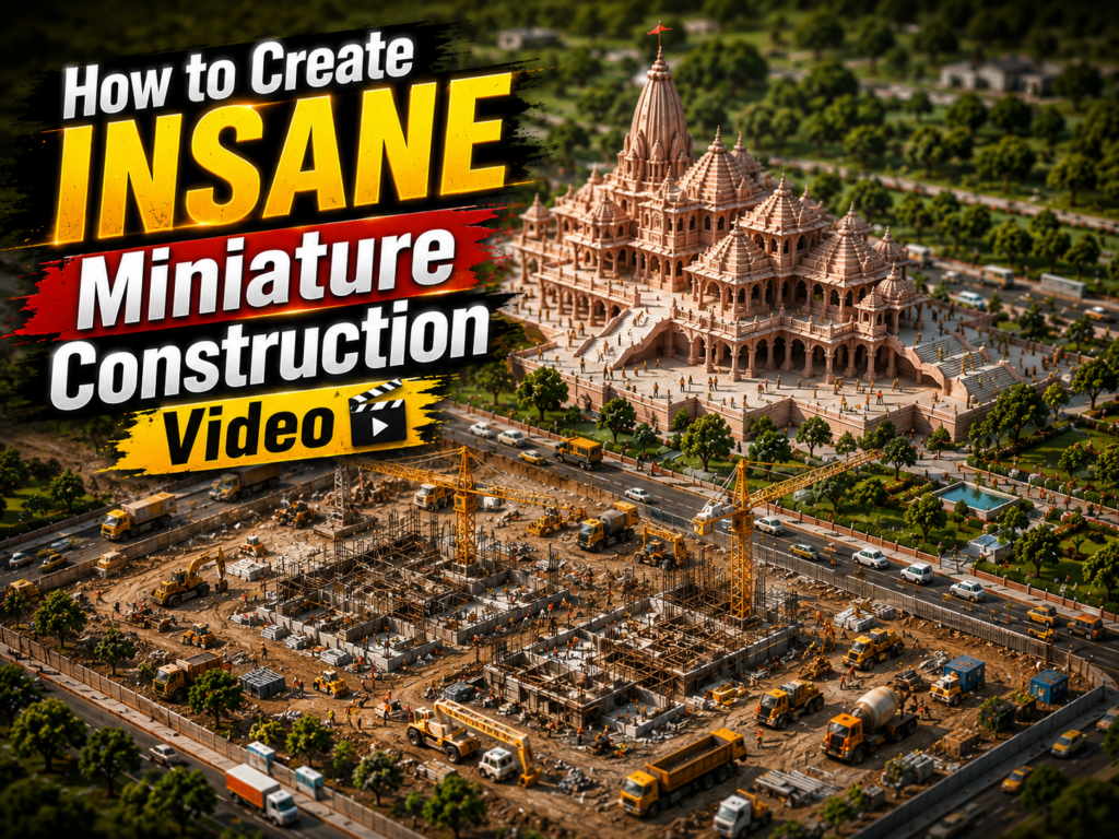 How to Create INSANE Miniature Construction Timelapse AI Video