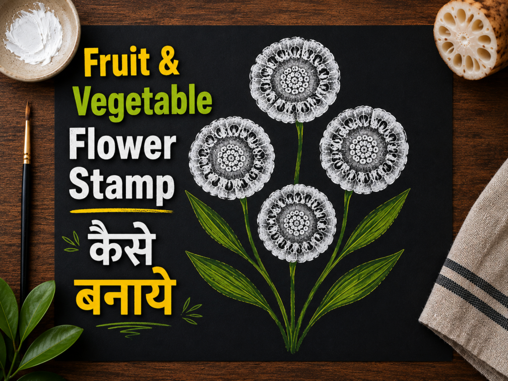 Fruit & Vegetable Flower Stamp AI Video