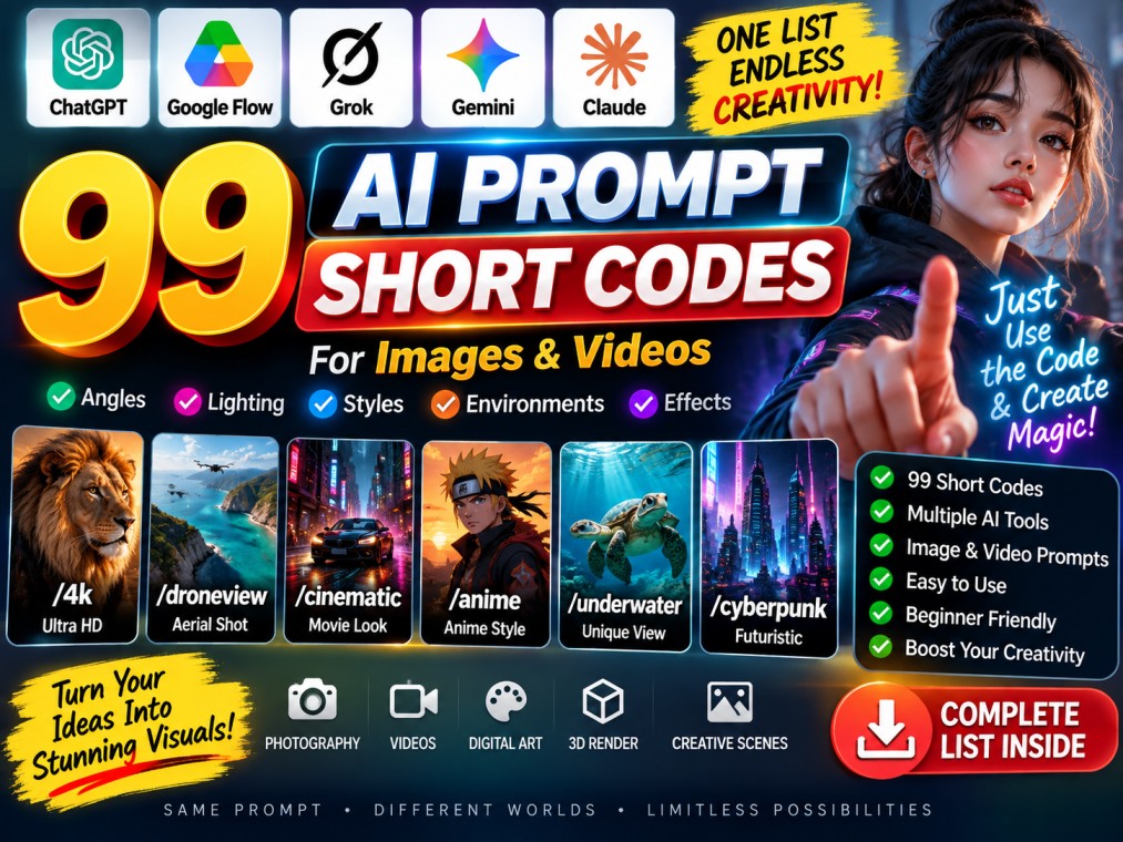 AI Image & Video Prompts Short Codes |