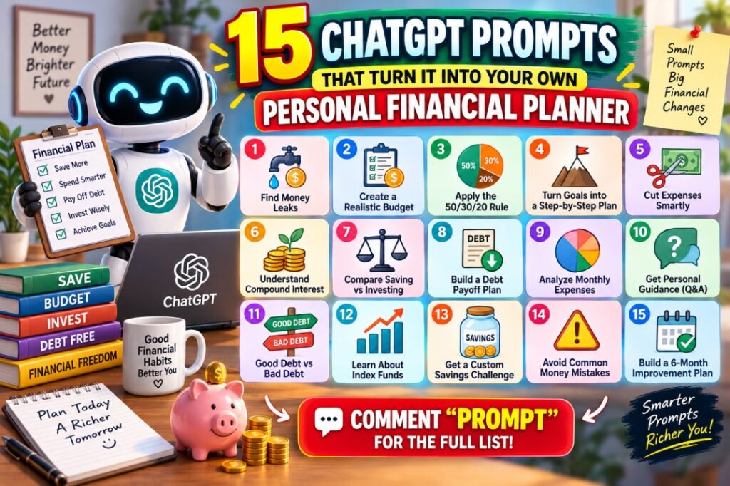 15 ChatGPT Prompts- Personal Financial Planner