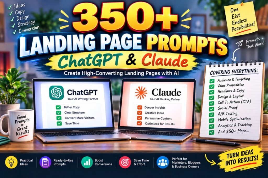 350+ Landing Page Prompts Chatgpt &Claude